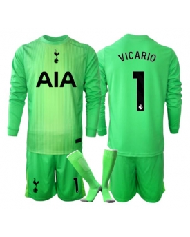 Billige Fotballdrakt Tottenham Hotspur Guglielmo Vicario #1 Keeper Replika Hjemmedraktsett Barn 2025-26 Langermet (med bukser)